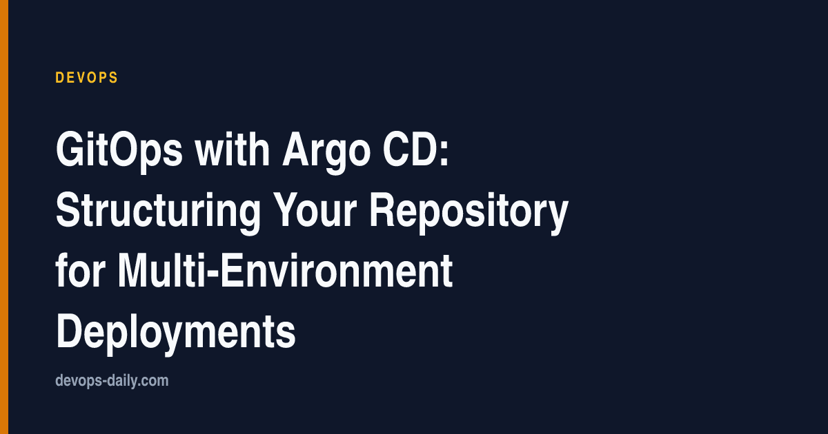 GitOps with Argo CD repository structure